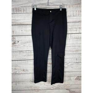 Equestrian Black Nylon Blend Horse Riding Pants Britches Small Stretch Cargo